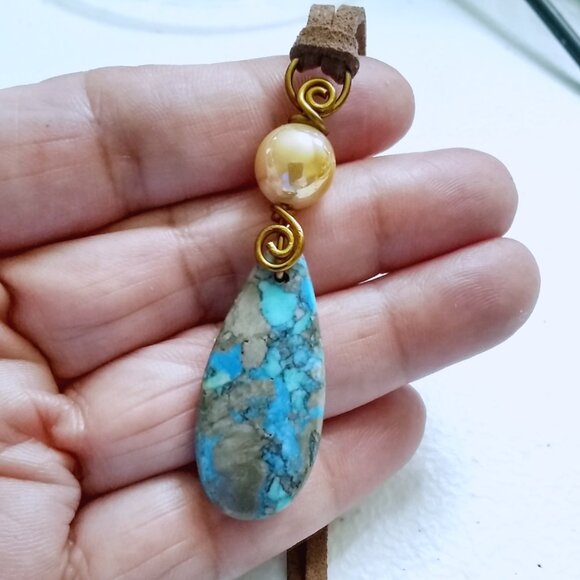 Southwestern Country Girl Boho ~ Pendant & Faux Suede ~ Desert-Inspired Colors - Picture 2 of 6